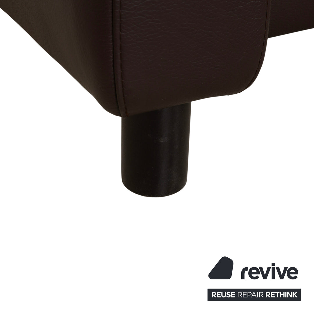 Stressless Wave Leder Dreisitzer Braun Espresso manuelle Funktion Sofa Couch