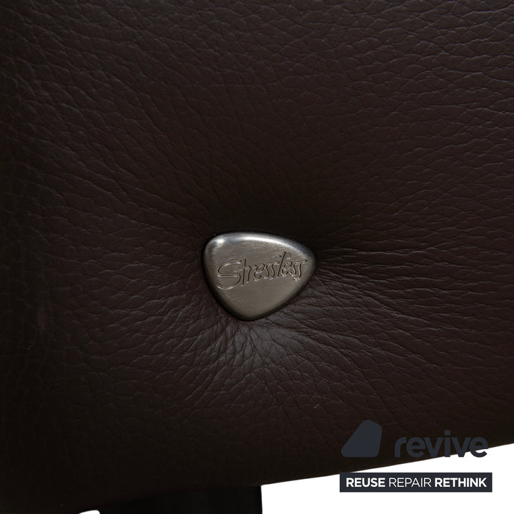 Stressless Wave Leder Dreisitzer Braun Espresso manuelle Funktion Sofa Couch