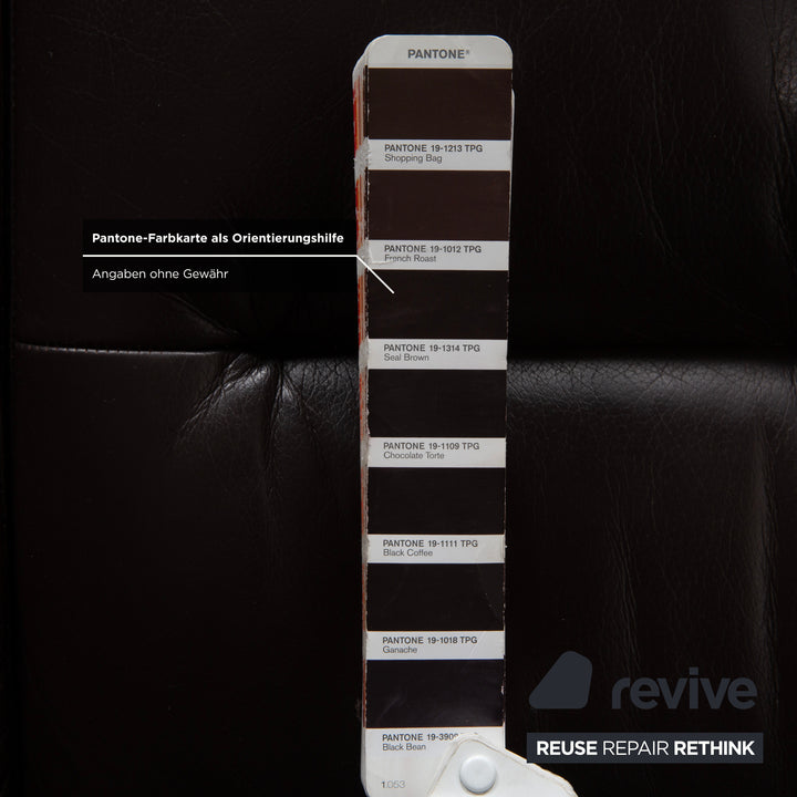 Canapé deux places Stressless Wave en cuir marron expresso, à réglage manuel