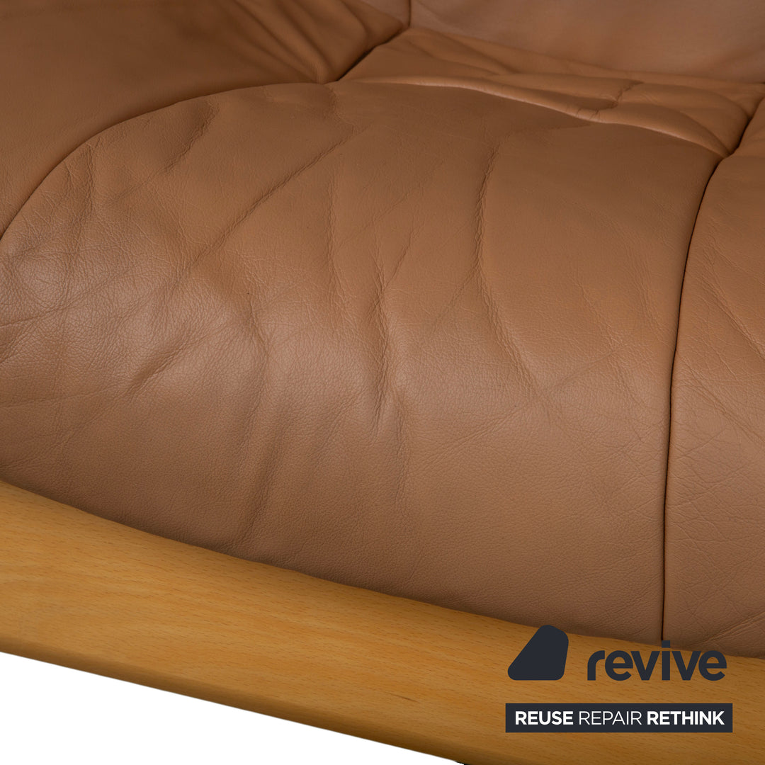 Stressless Windsor Dreisitzer Leder Holz Sofa Braun Cognac manuelle Funktion Relaxfunktion
