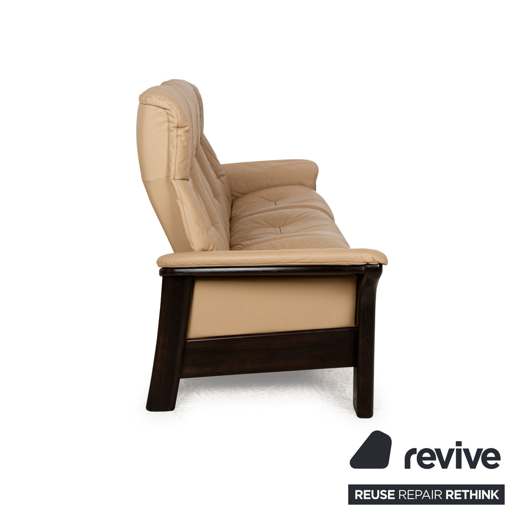 Canapé trois places en cuir Windsor stressless beige