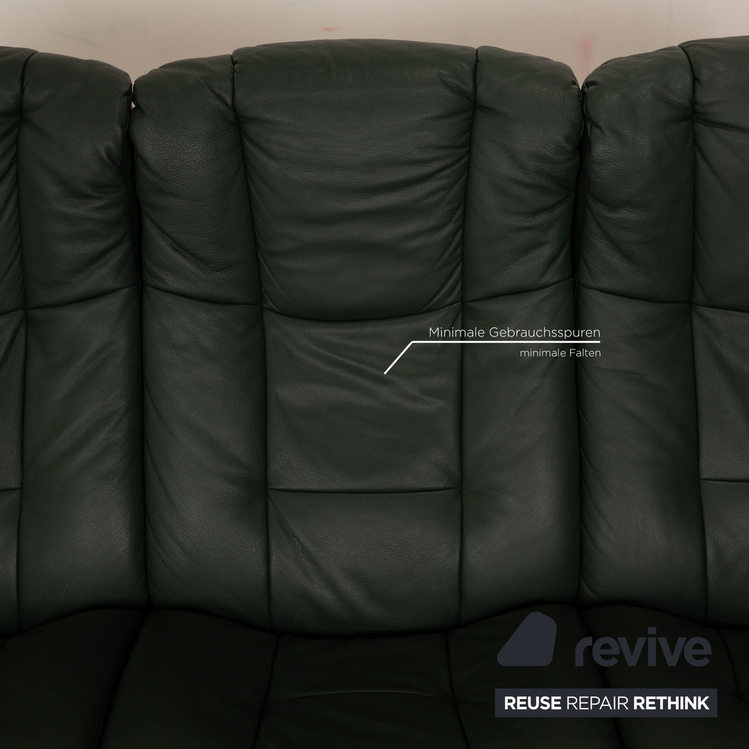 Stressless Windsor Leder Dreisitzer Dunkelgrün Sofa Couch Funktion