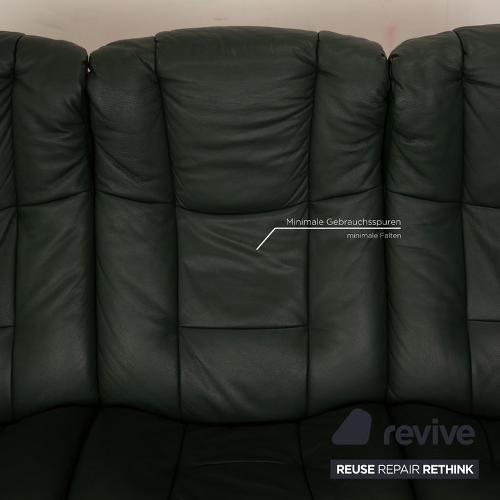 Stressless Windsor Leder Dreisitzer Dunkelgrün Sofa Couch Funktion