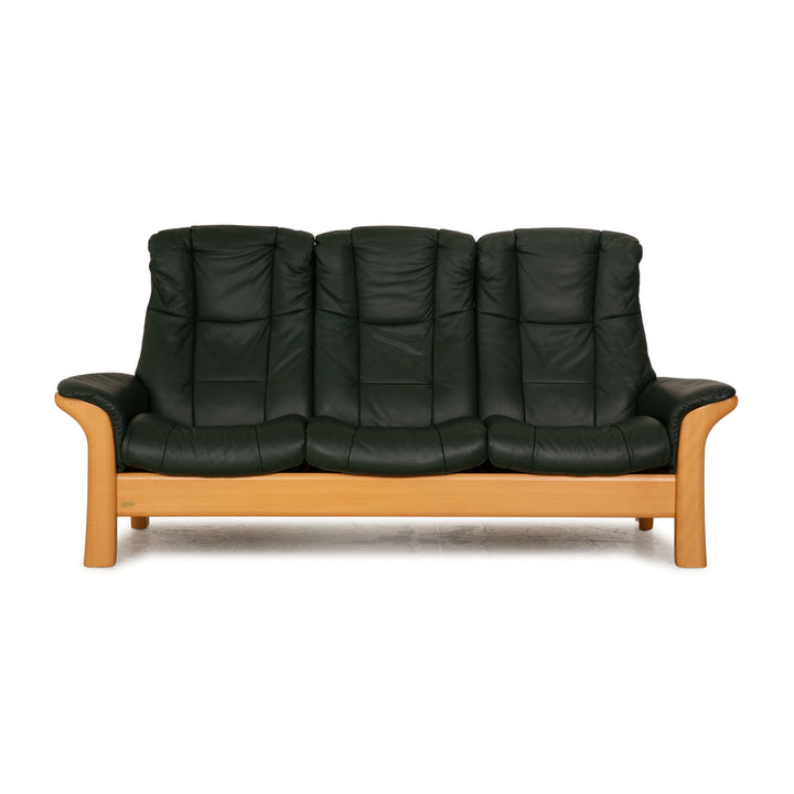 Stressless Windsor Leder Dreisitzer Dunkelgrün Sofa Couch Funktion