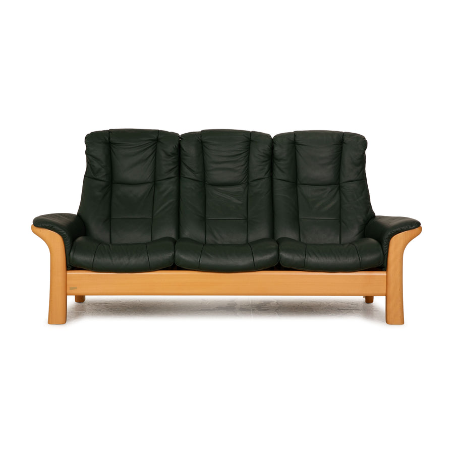 Stressless Windsor Leder Dreisitzer Dunkelgrün Sofa Couch Funktion
