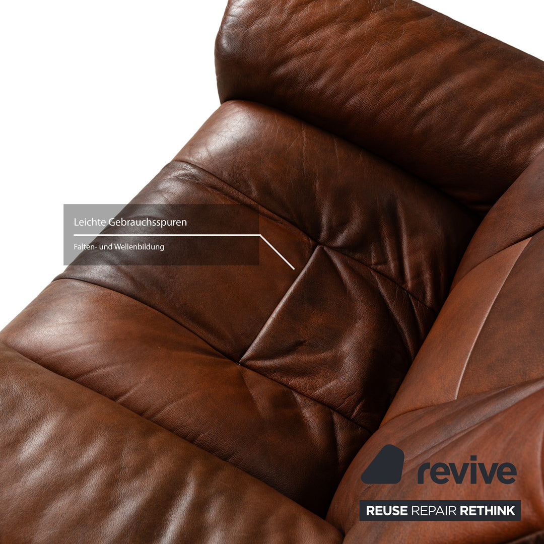 Fauteuil Stressless Windsor en cuir marron à fonction manuelle