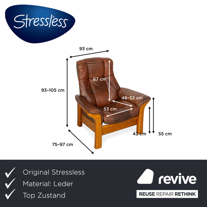 Stressless Windsor Leder Sessel Braun manuelle Funktion