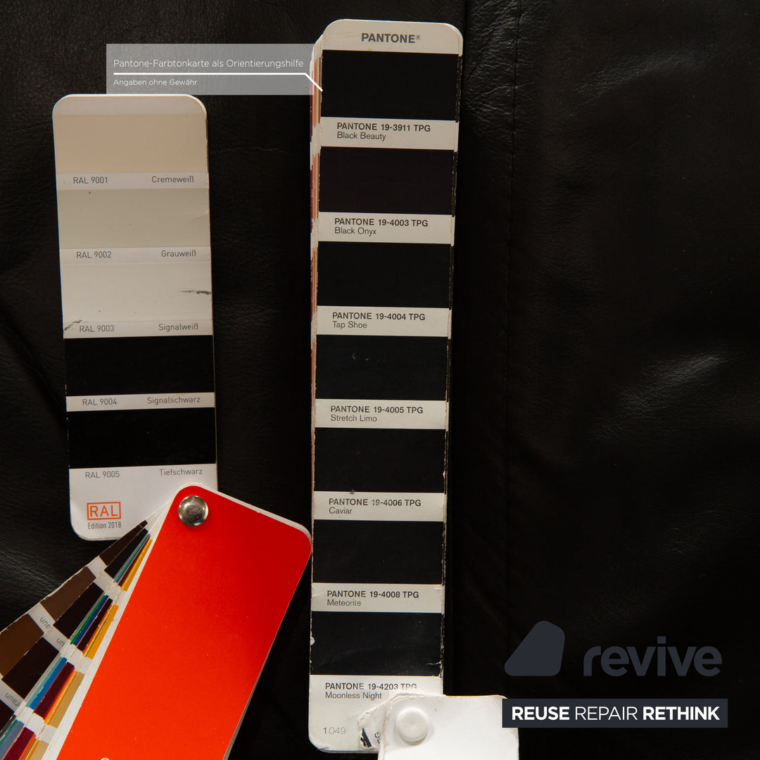 Stressless Wing Leder Sessel Schwarz inkl. Hocker manuelle Funktion