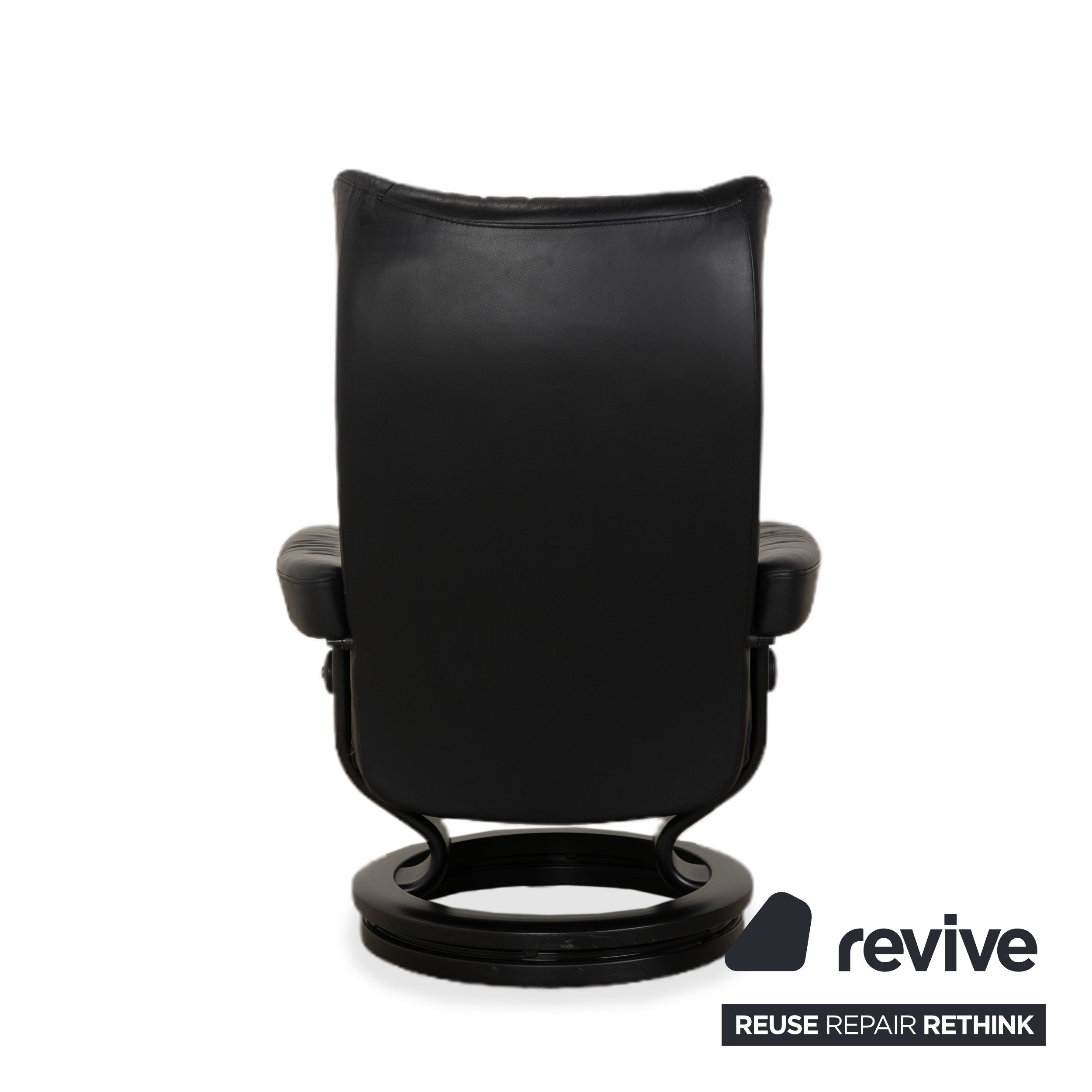 Stressless Wing Leather Armchair Black manual function incl. stool
