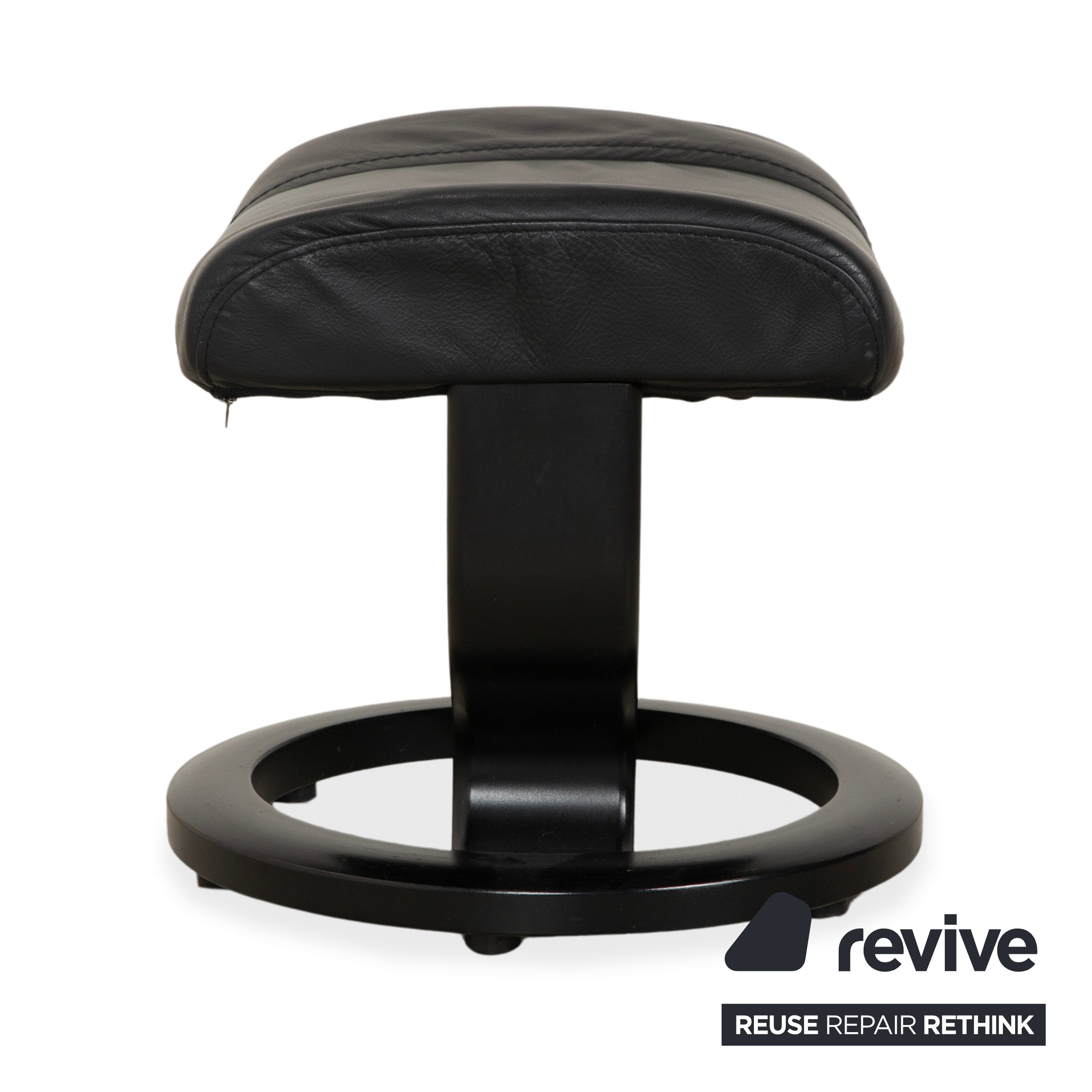 Stressless Wing Leather Armchair Black manual function incl. stool