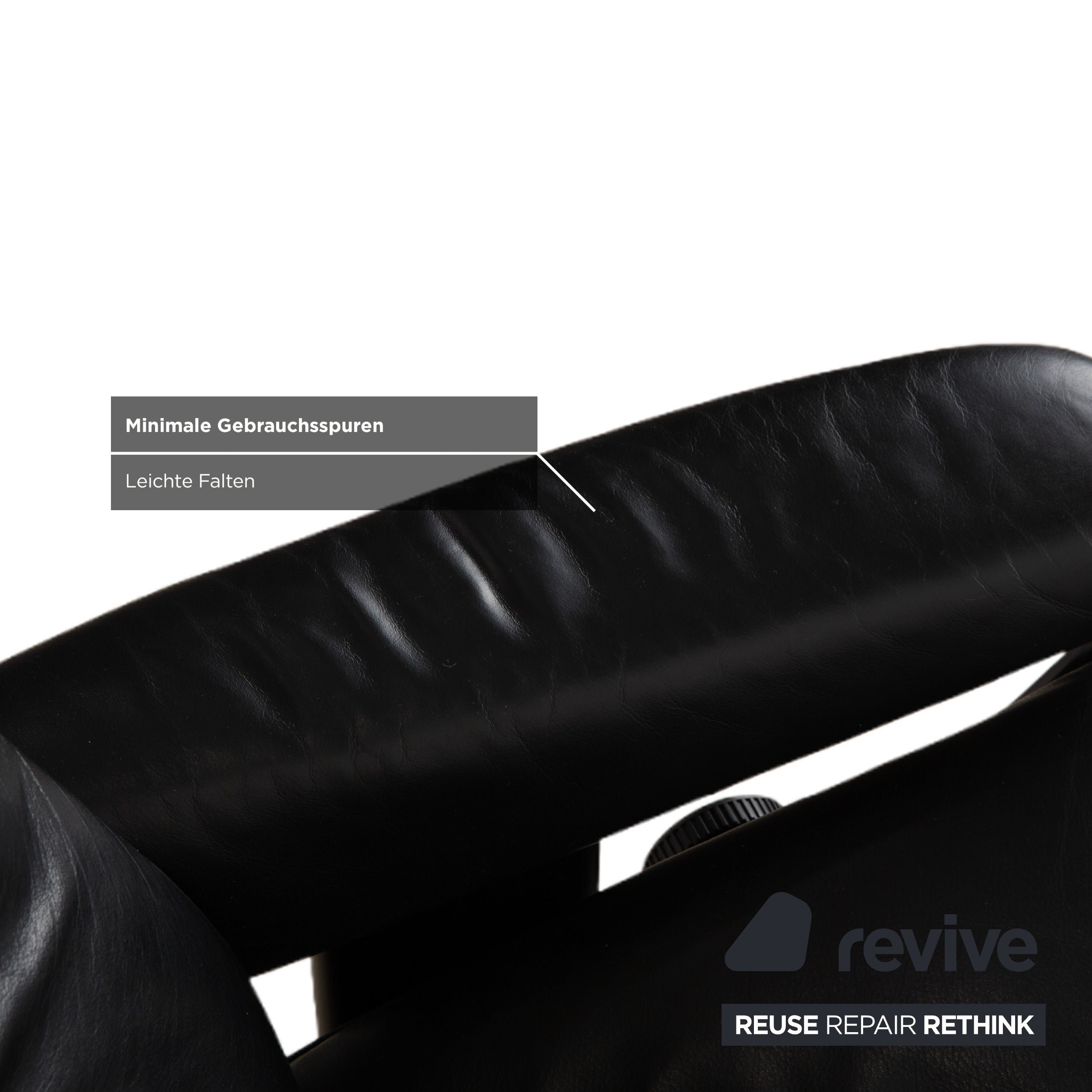 Stressless Wing Leather Armchair Black manual function incl. stool