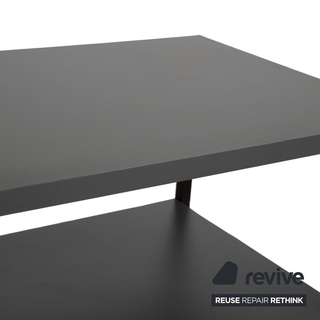 Swiss Sense Home Fabric Bed Grey Box Spring incl. Ottoman with Storage + Nightstand 160 x 200 cm