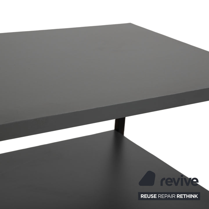 Swiss Sense Home Fabric Bed Grey Box Spring incl. Ottoman with Storage + Nightstand 160 x 200 cm