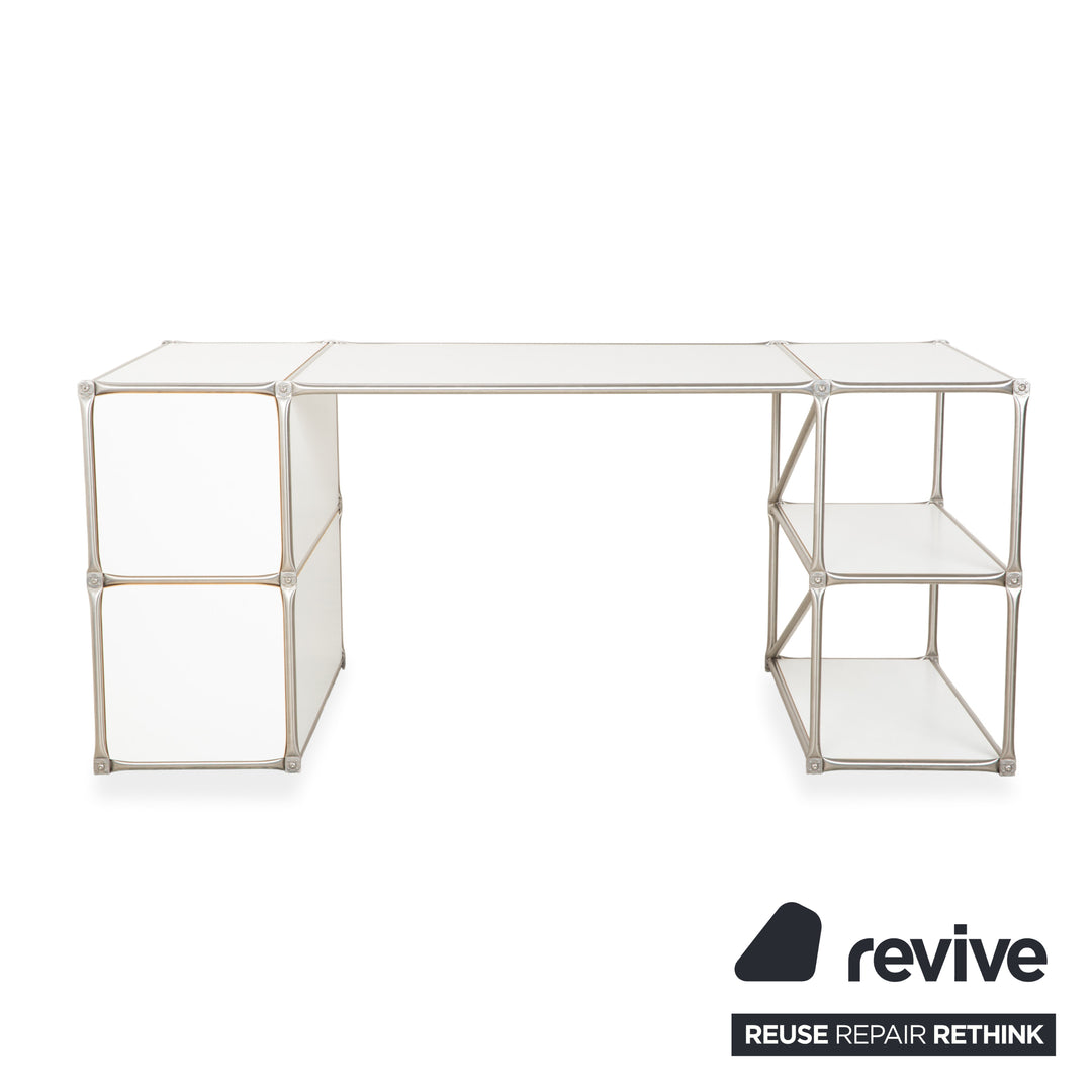 System180 Metall Schreibtisch Weiß Homeoffice Holz