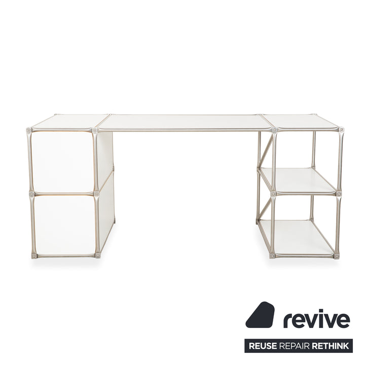 System180 Metall Schreibtisch Weiß Homeoffice Holz