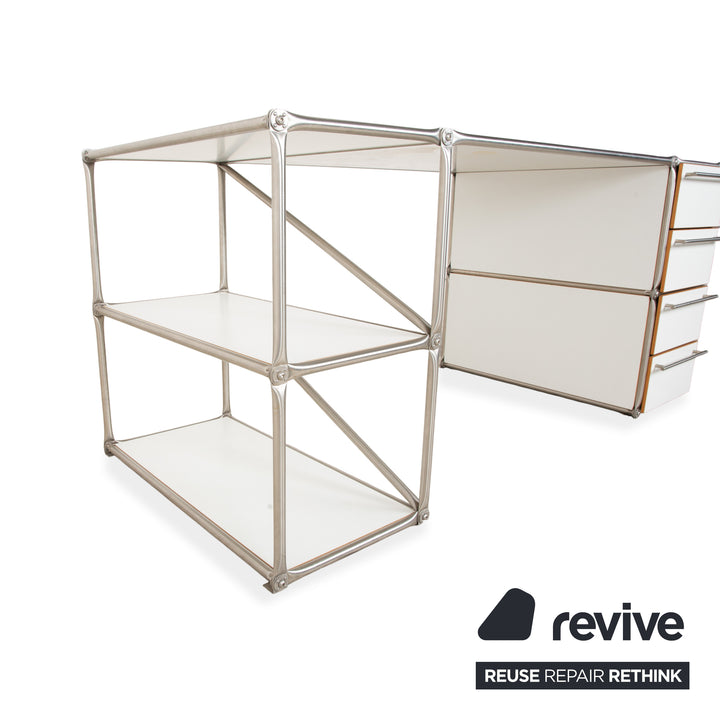 System180 Metall Schreibtisch Weiß Homeoffice Holz