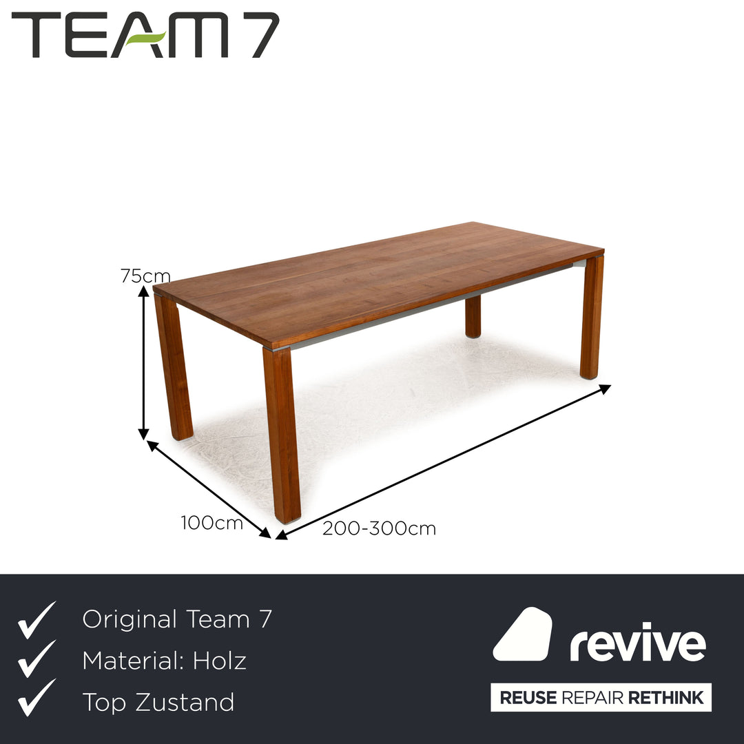 Team 7 Cubus dining table brown walnut pull-out function