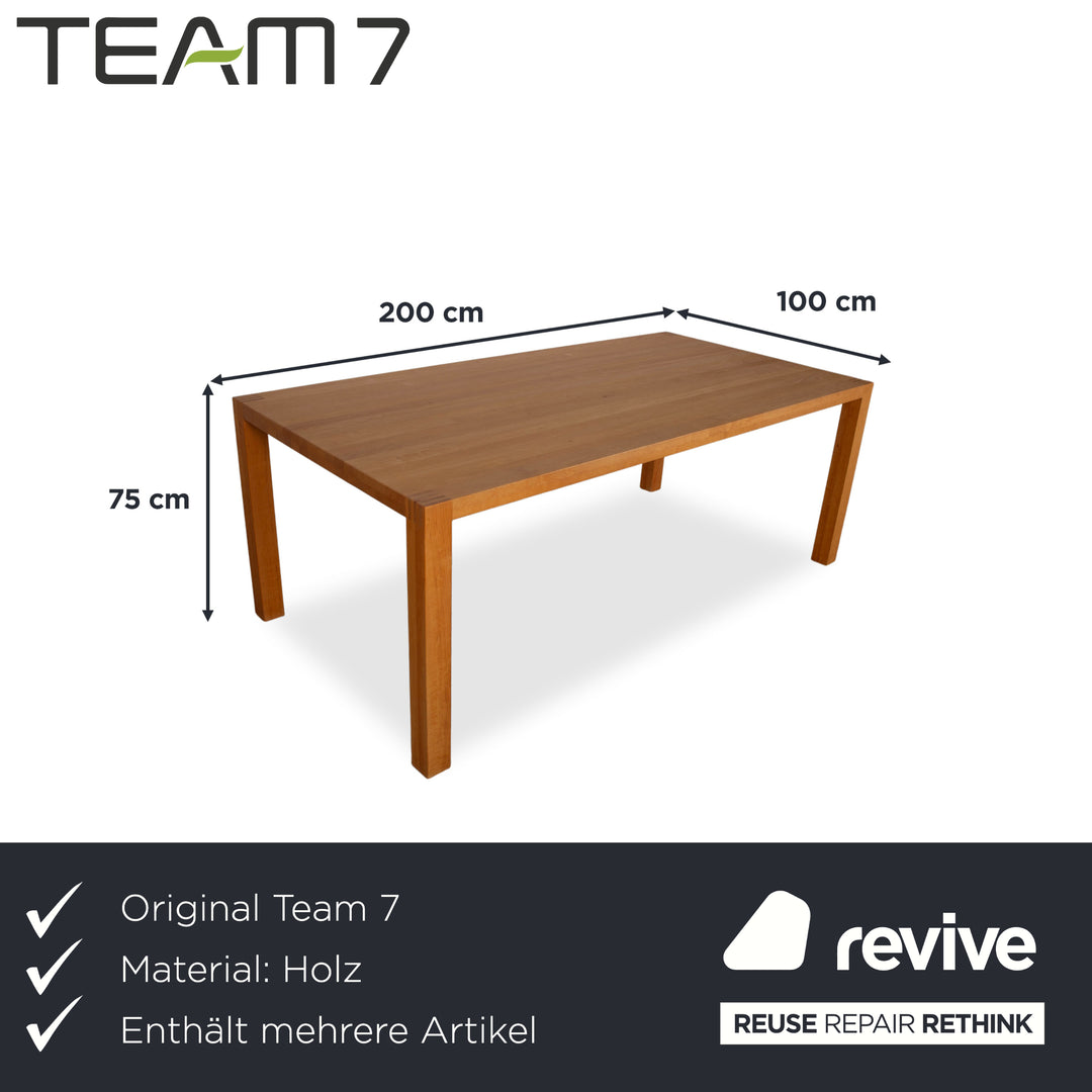 Team 7 Cubus Garnitur 6er Stuhl Cubus Holz Stuhl Braun
