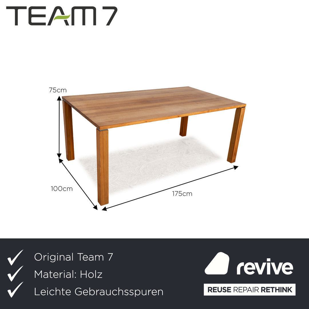 Table à manger en bois Team 7 Cubus marron 175 x 75 x 100 cm