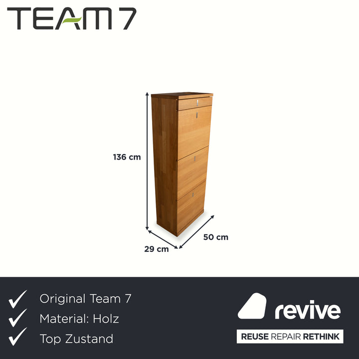 Buffet en bois Team 7 Cubus en chêne brun