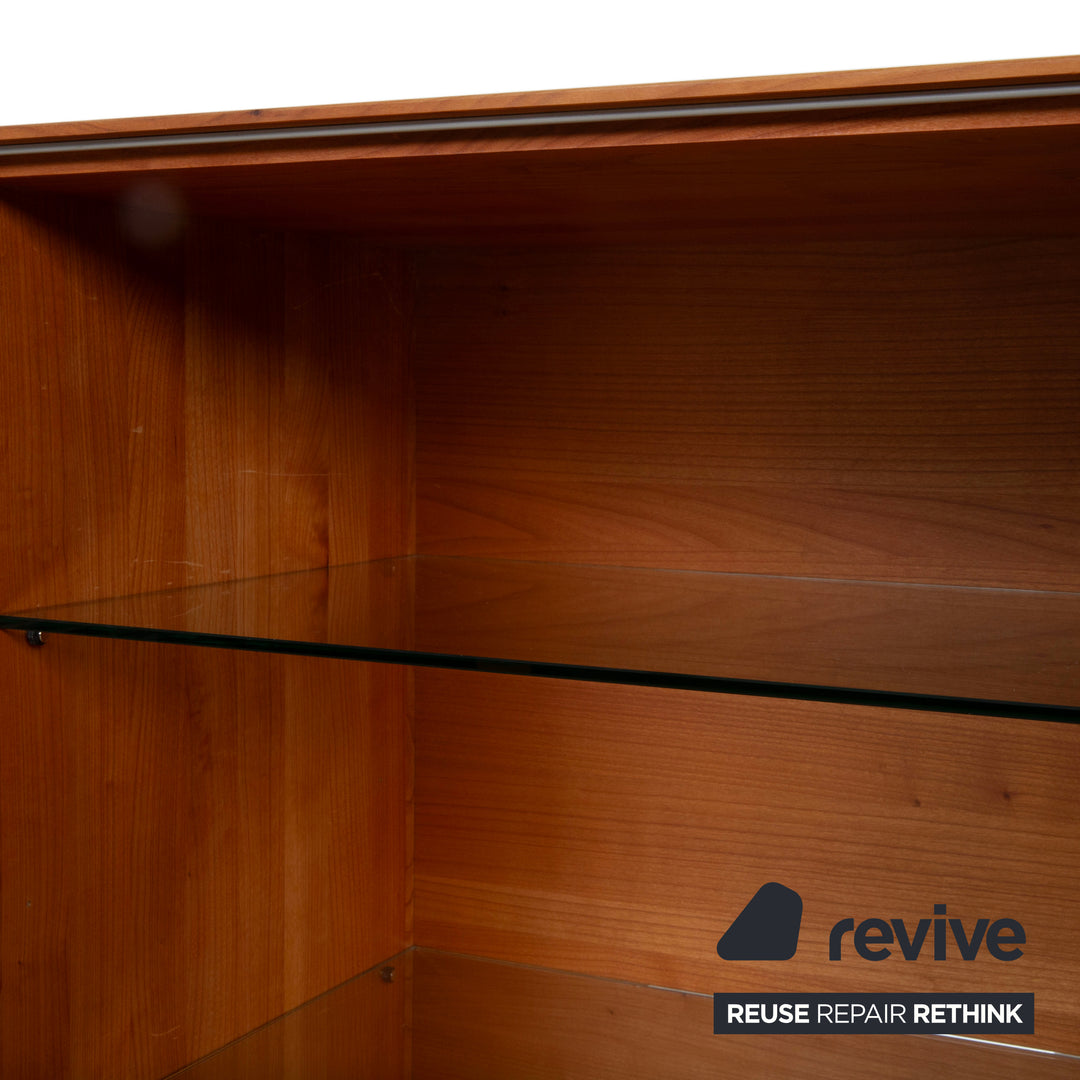 Team 7 Cubus Wood Glass Sideboard Brown Cherry Cherry Wood