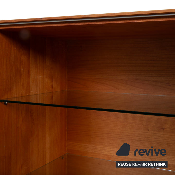 Team 7 Cubus Wood Glass Sideboard Brown Cherry Cherry Wood