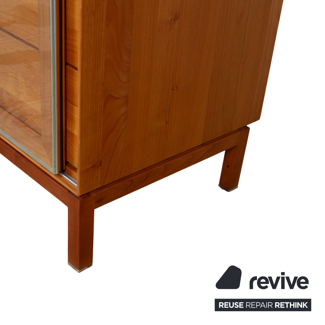 Team 7 Cubus Wood Glass Sideboard Brown Cherry Cherry Wood