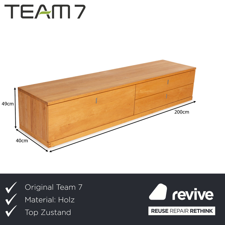 Team 7 Cubus wooden sideboard brown solid wood lowboard drawers