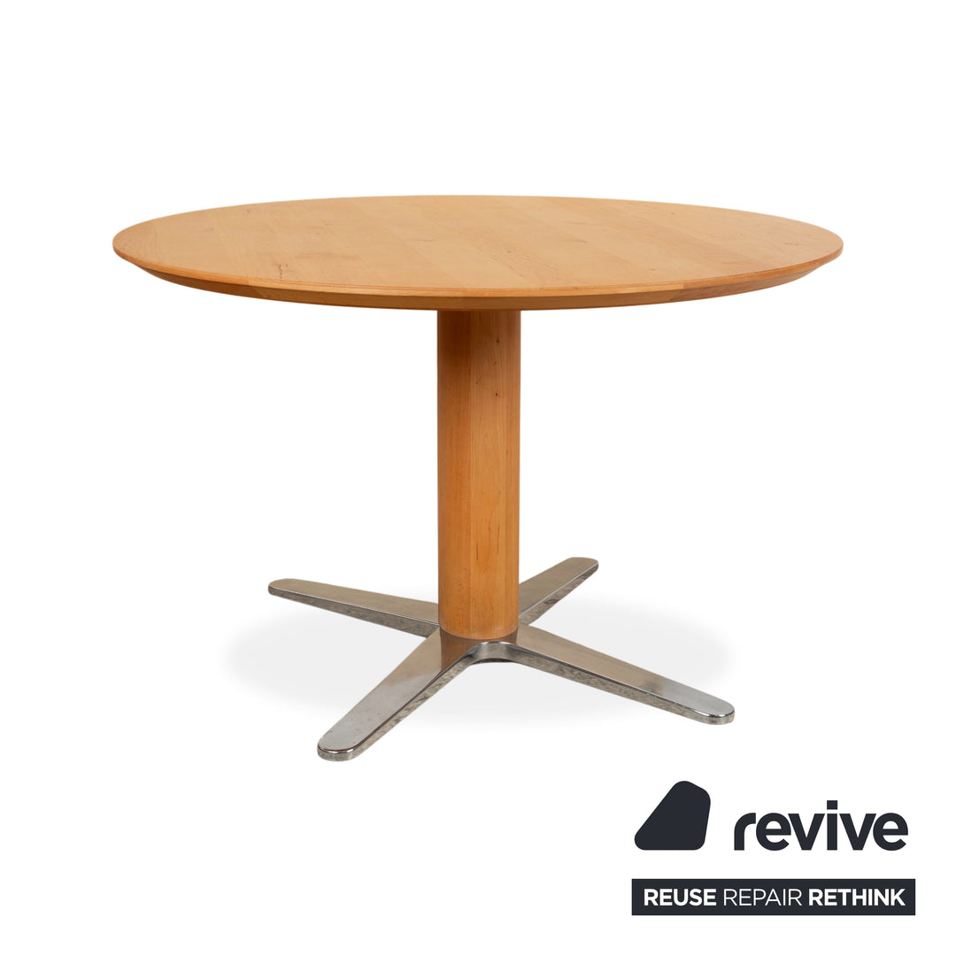Mesa de comedor Team 7 Girado de madera, marrón y marrón claro, 120 x 120 cm