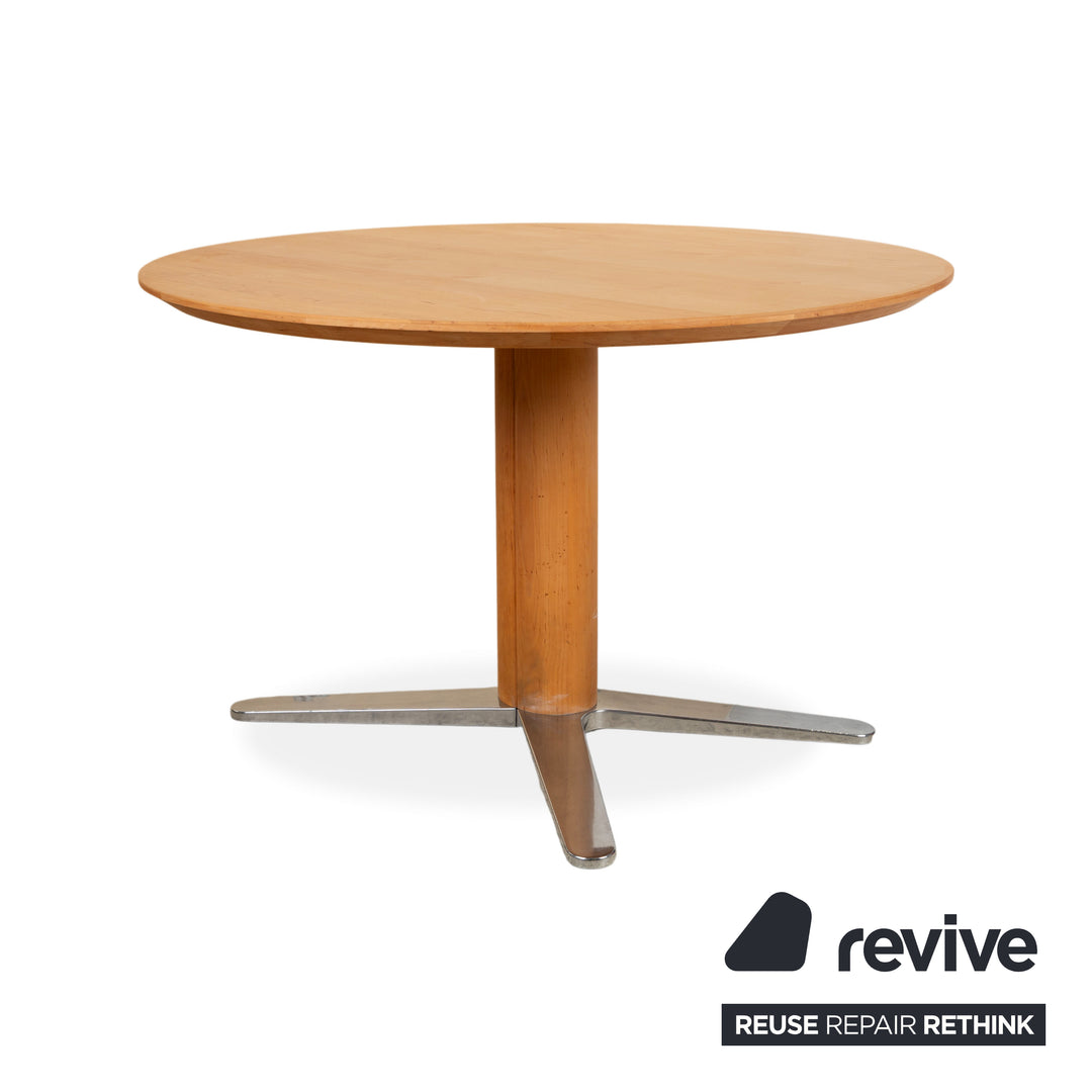 Mesa de comedor Team 7 Girado de madera, marrón y marrón claro, 120 x 120 cm