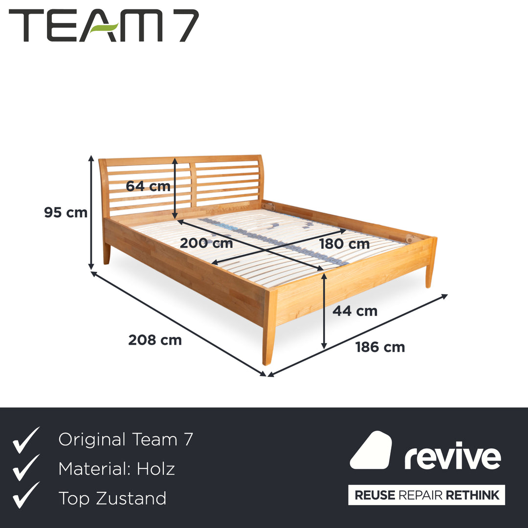 Team 7 Holz Bett Braun Schlafzimmer