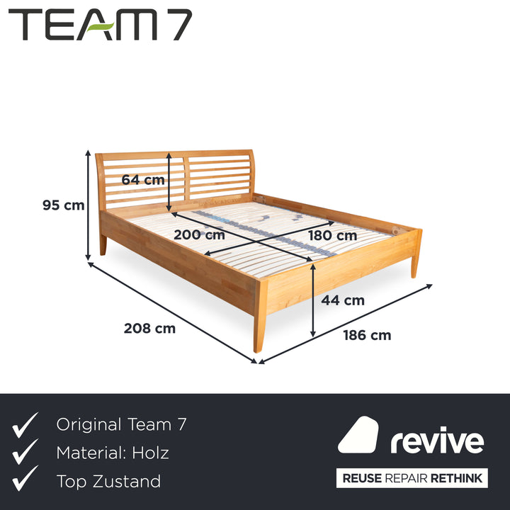 Team 7 Holz Bett Braun Schlafzimmer