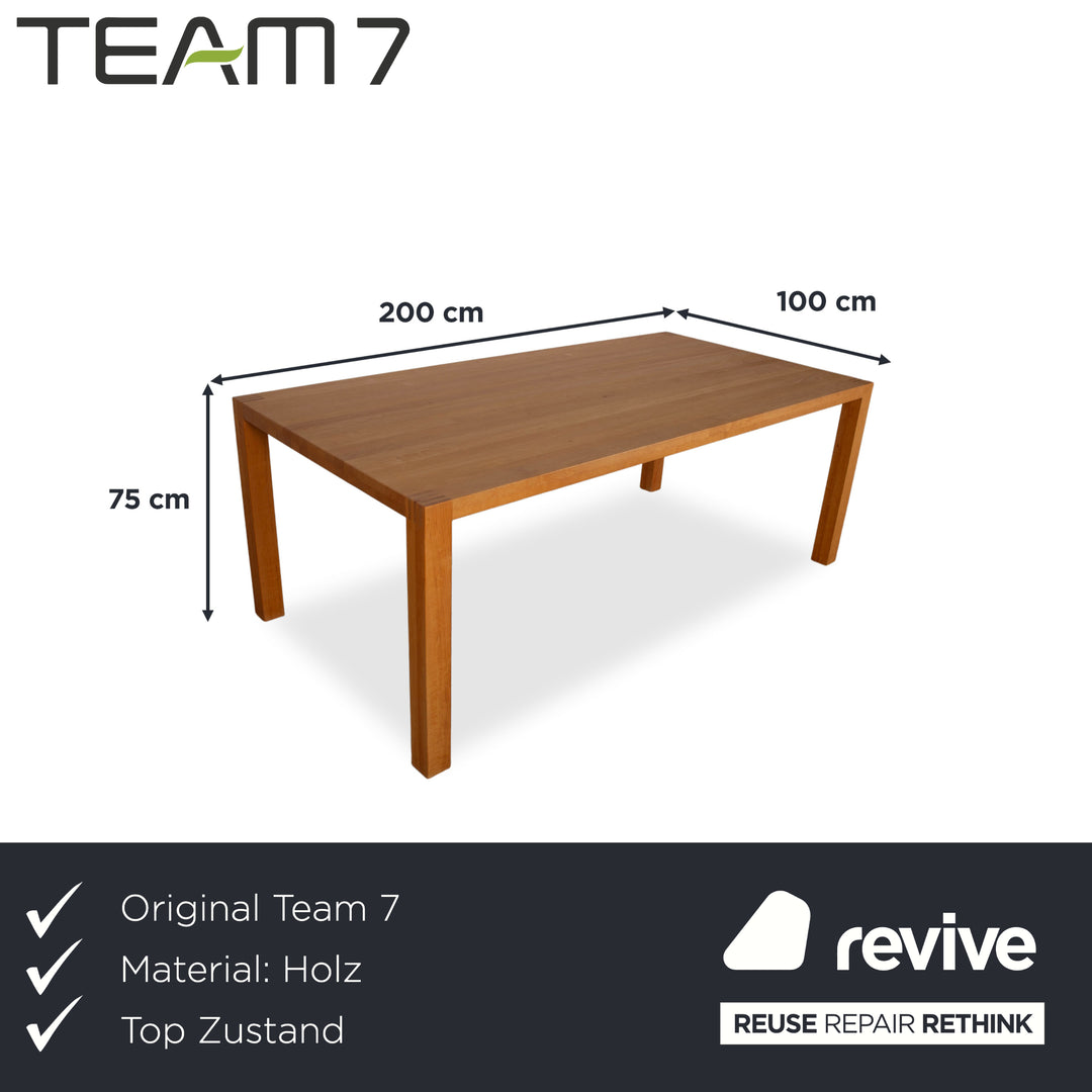 Team 7 Loft Holz Esstisch Braun Erle 200 x 100 cm