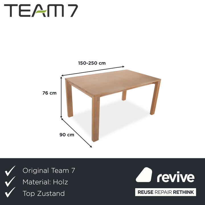 Team 7 Magnum Holz Esstisch Braun Ausziehfunktion Esszimmer