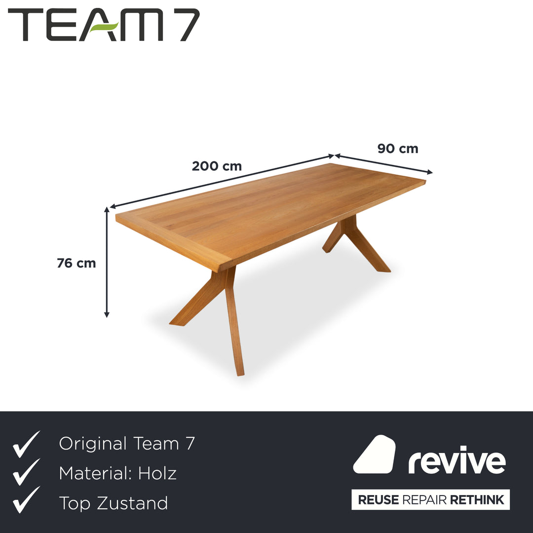 Table à manger Team 7 YPS en bois marron 200 x 90 cm