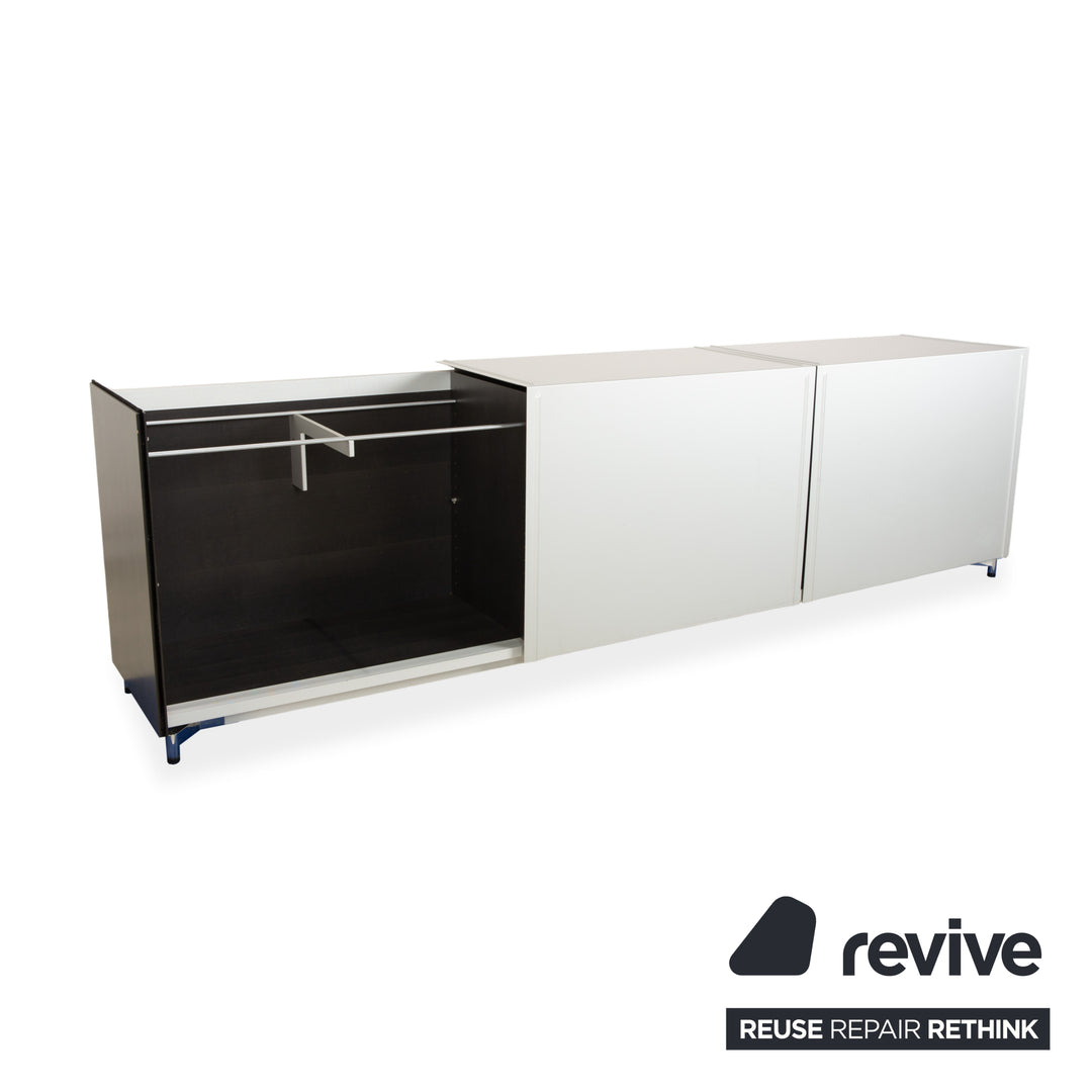 Team by Wellis Metal Sideboard Gray Glass