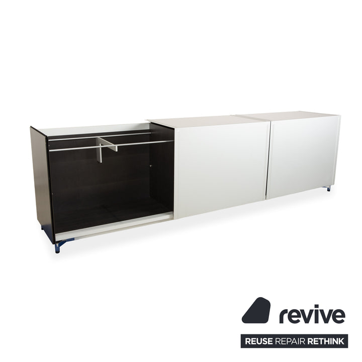 Team by Wellis Metal Sideboard Gray Glass