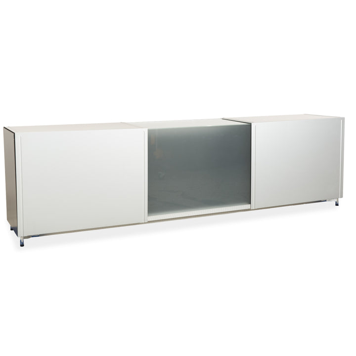 Team by Wellis Metal Sideboard Gray Glass