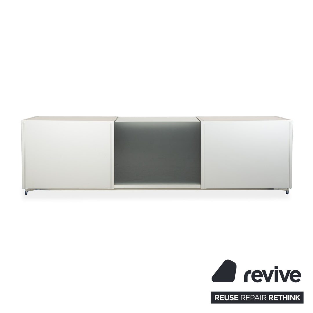 Team by Wellis Metal Sideboard Gray Glass