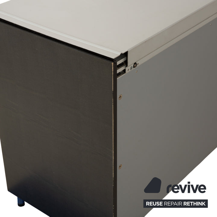 Team by Wellis Metal Sideboard Gray Glass