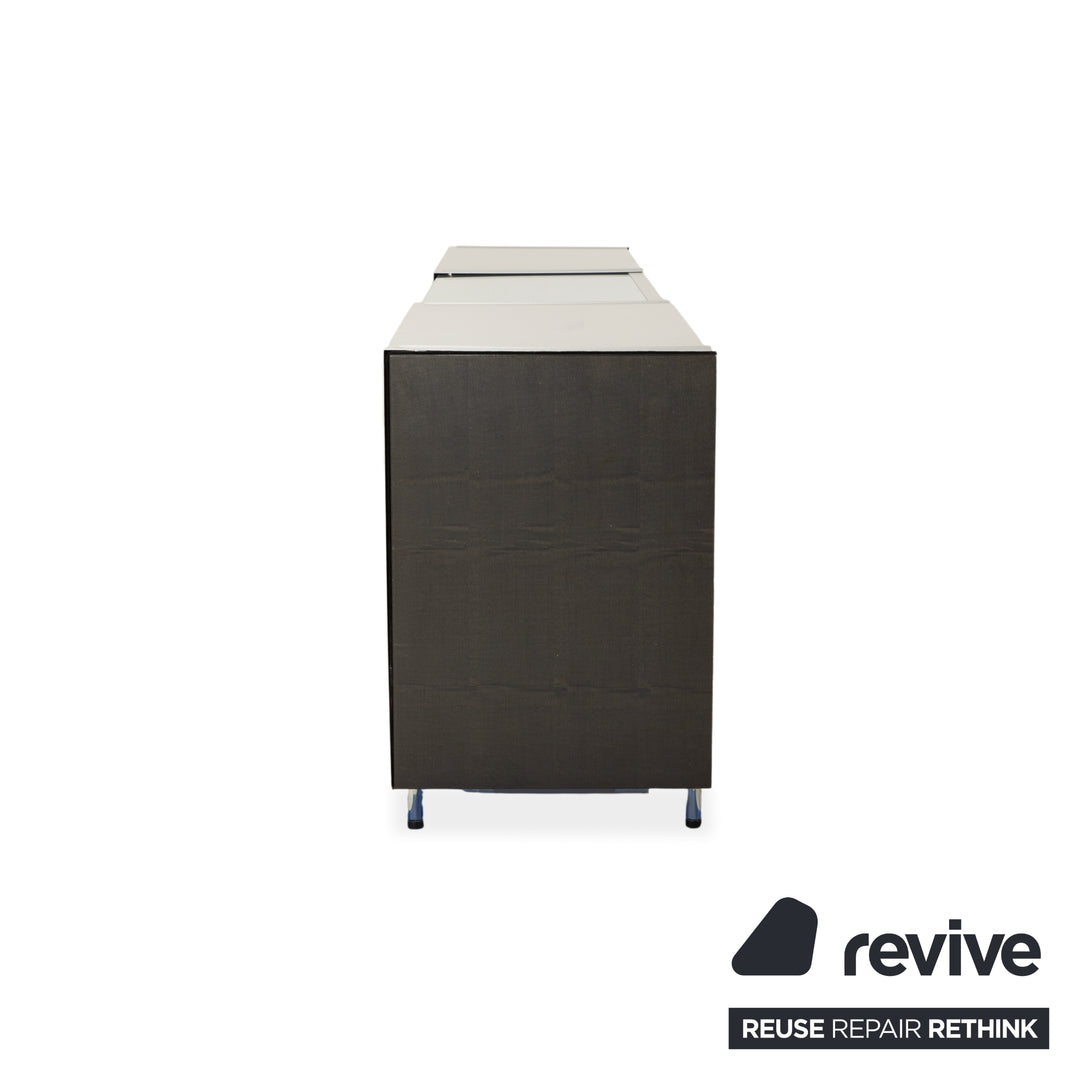 Team by Wellis Metal Sideboard Gray Glass