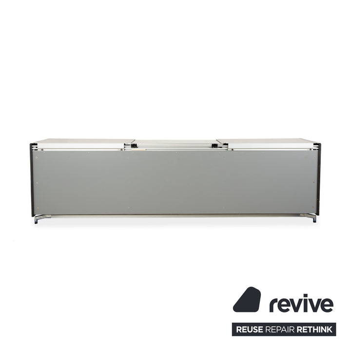 Team by Wellis Metal Sideboard Gray Glass