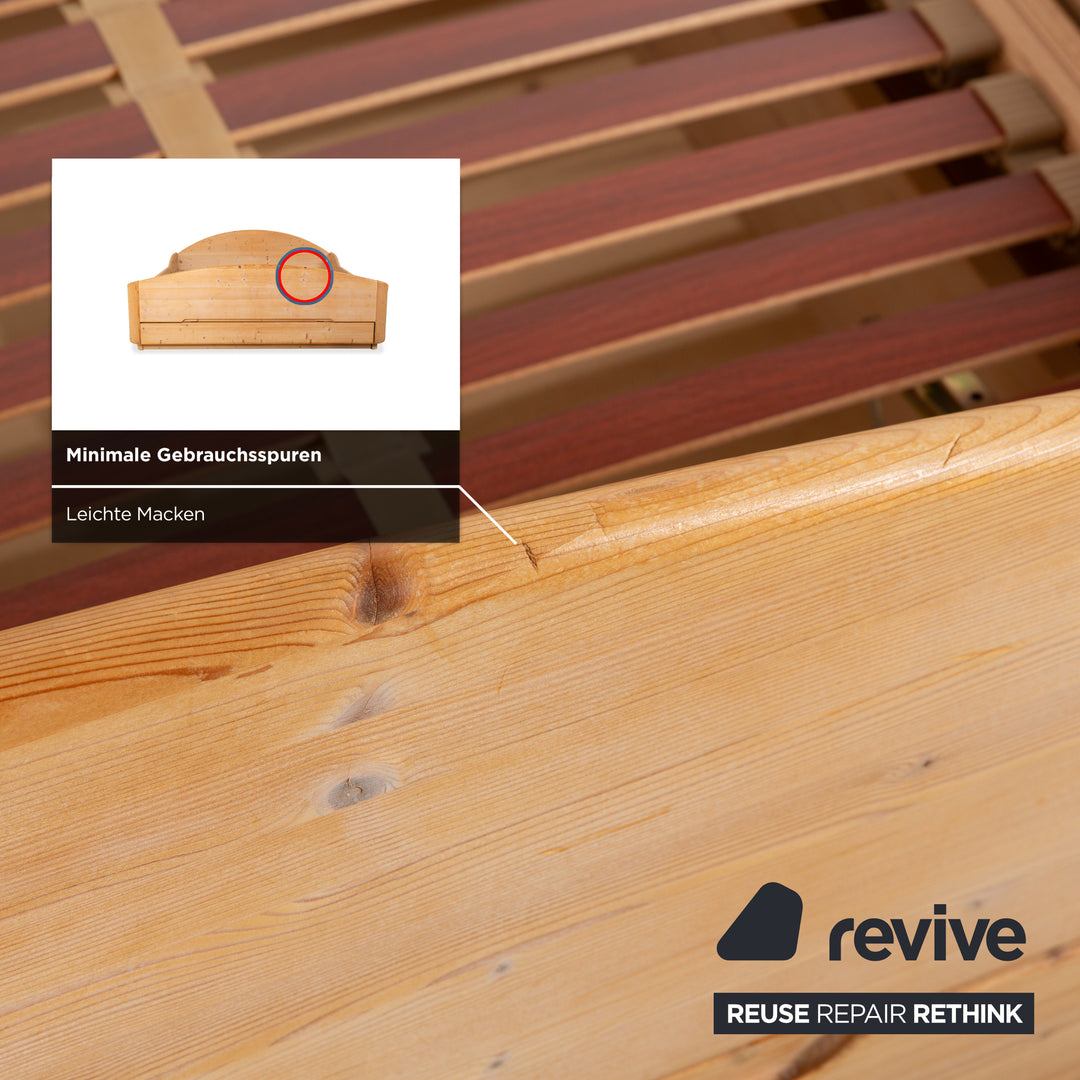 Team7 Holz Bett 2x Nachtschrank Braun 180x200 cm manuelle Funktion