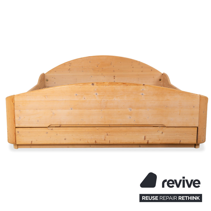 Team7 Holz Bett 2x Nachtschrank Braun 180x200 cm manuelle Funktion