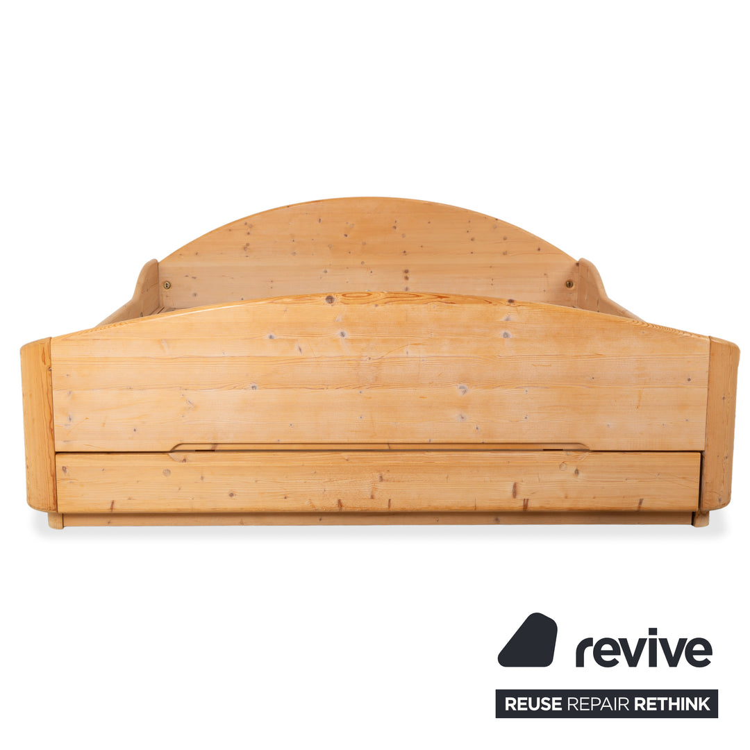 Team7 Holz Bett 2x Nachtschrank Braun 180x200 cm manuelle Funktion