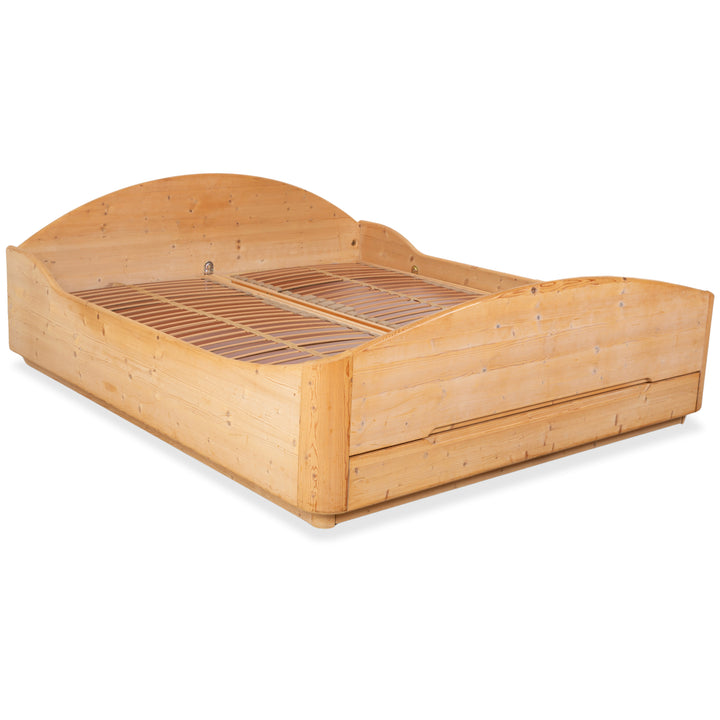 Team7 Wooden Bed Brown 180x200 Manual Function