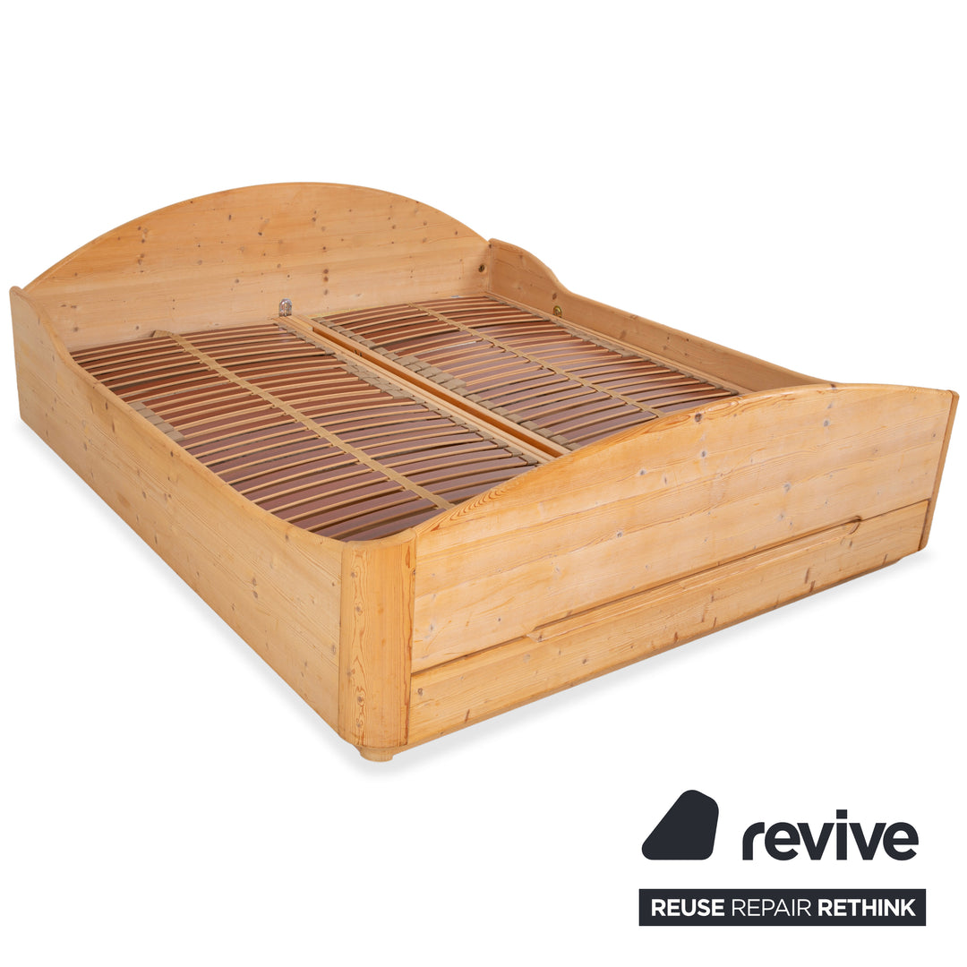 Team7 Wooden Bed Brown 180x200 Manual Function