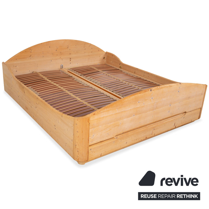 Team7 Wooden Bed Brown 180x200 Manual Function