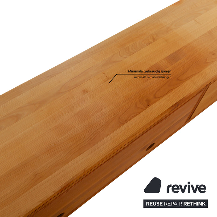 Buffet en bois massif marron Team7, meuble multimédia lowboard