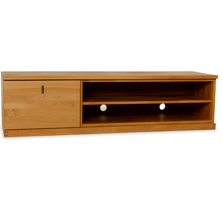 Buffet en bois massif marron Team7, meuble multimédia lowboard